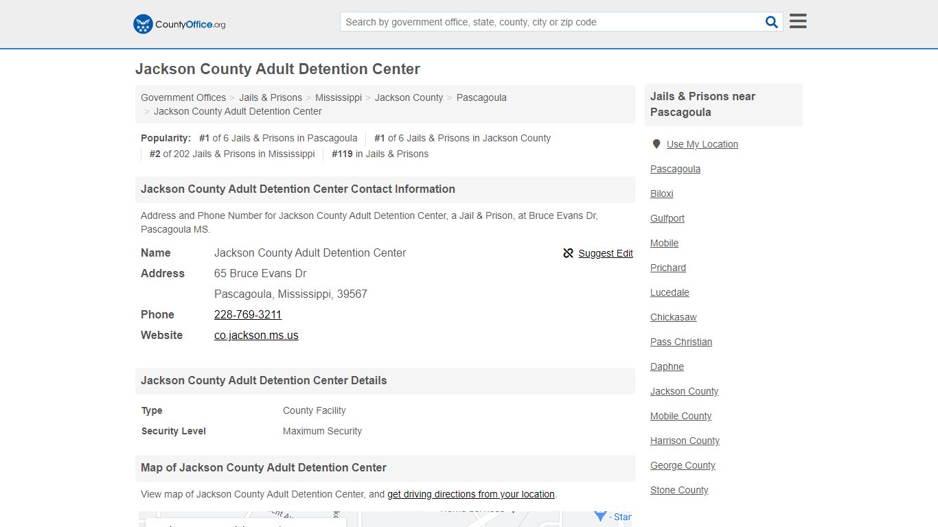 Jackson County Adult Detention Center - Pascagoula, MS ...