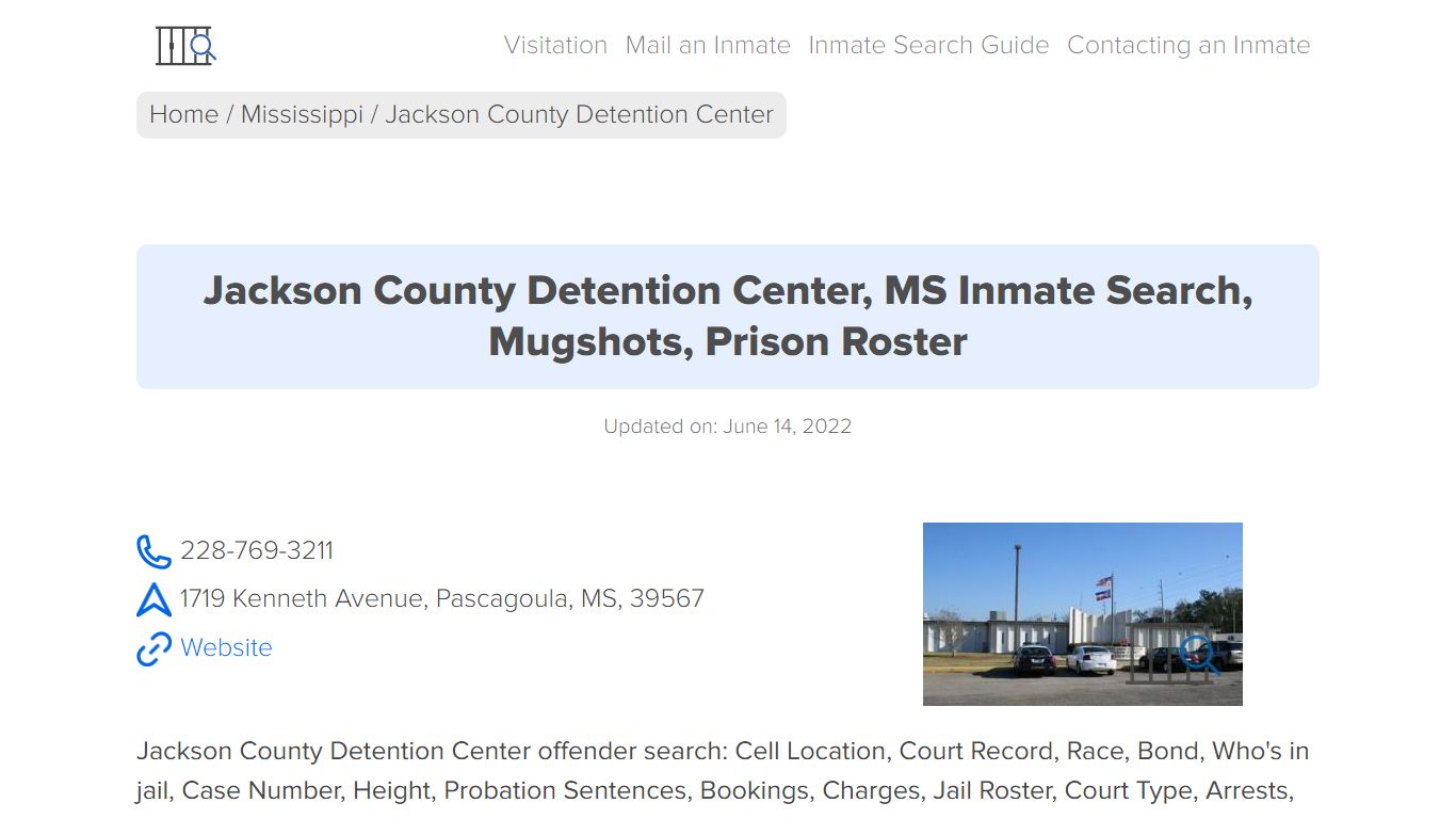 Jackson County Detention Center, MS Inmate Search ...
